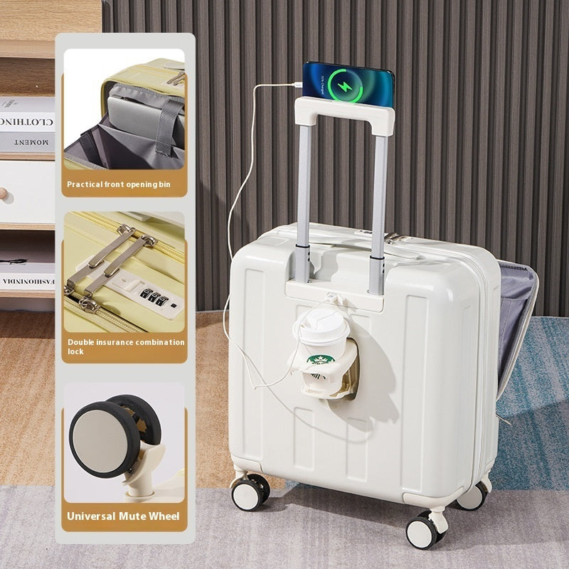New Full-opening Multi-functional Luggage 18-inch, travel Luggage