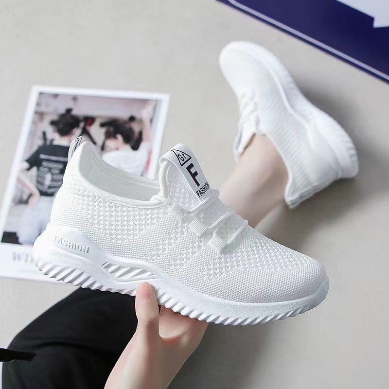 Students wearing flat casual net shoes