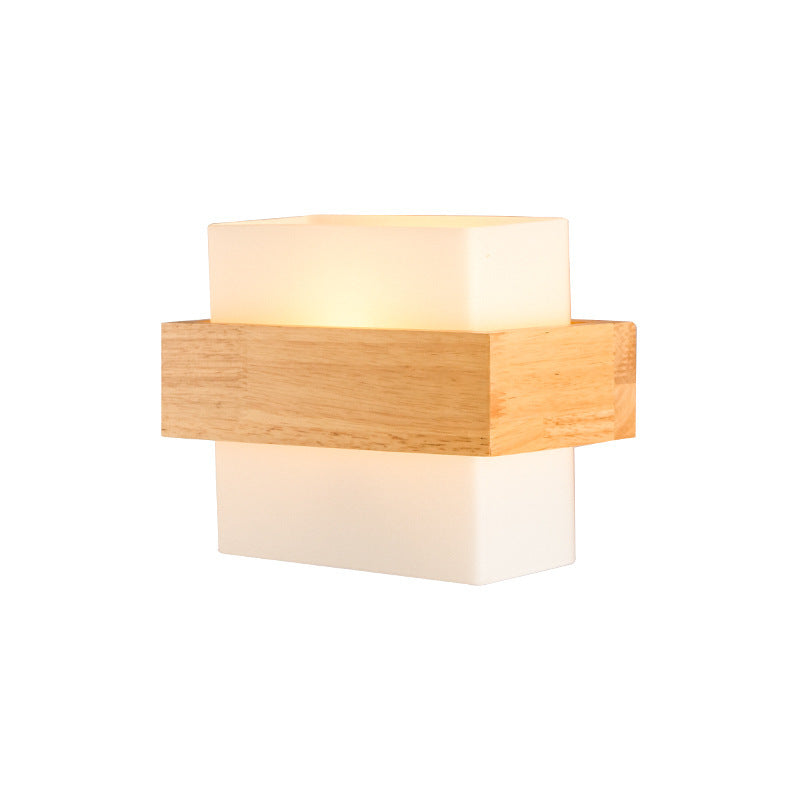 Simple Wooden Wall Lamp Bedroom Bedside Lamp