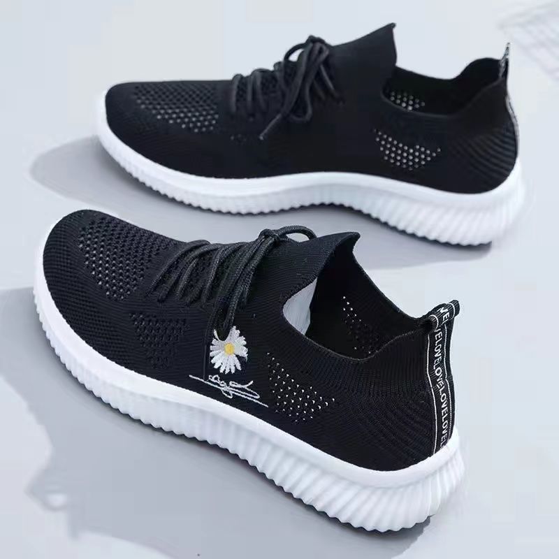 Students wearing flat casual net shoes