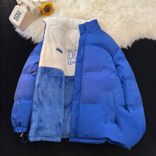 Double-sided shearling cotton coat
