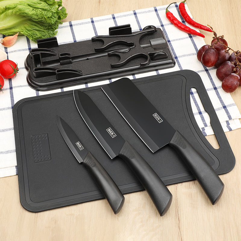 Stainless Steel Kitchen Knife and Cutting Board
