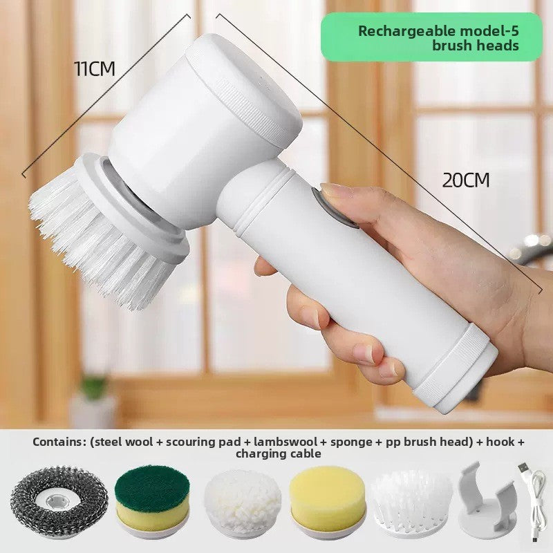 Soft-bristled wireless multi-functional electric shoe brush