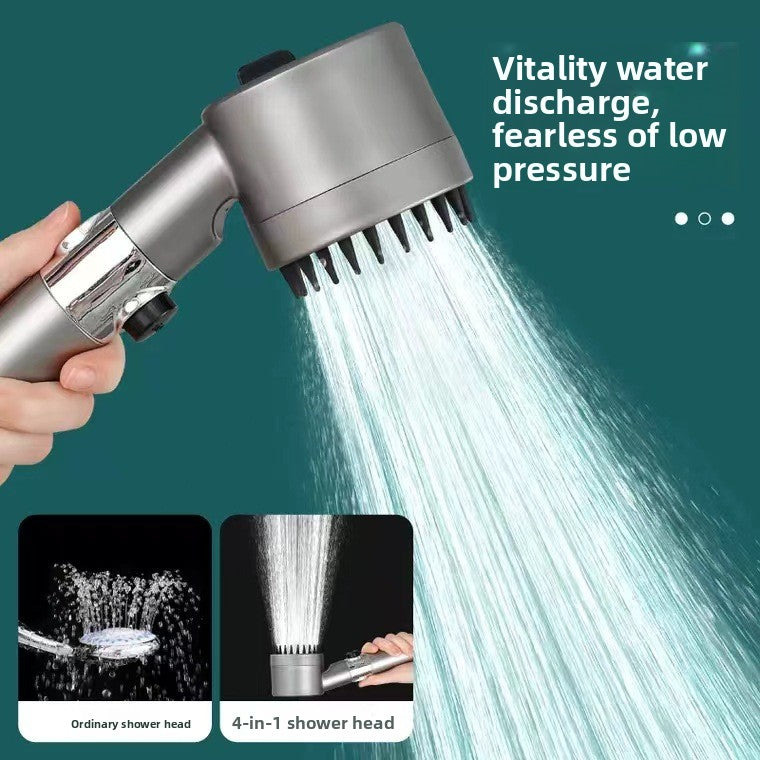 Shower head with water heater
