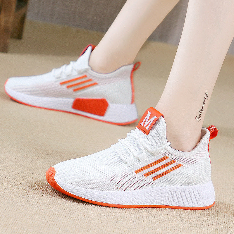 Students wearing flat casual net shoes