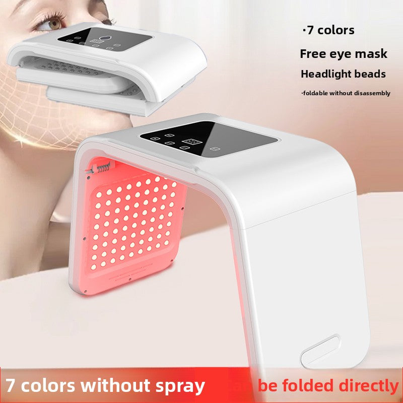 Seven-color beauty acne removal and skin rejuvenation device mask