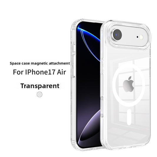 Fully transparent magnetic phone case iphone 17, pro, air, max