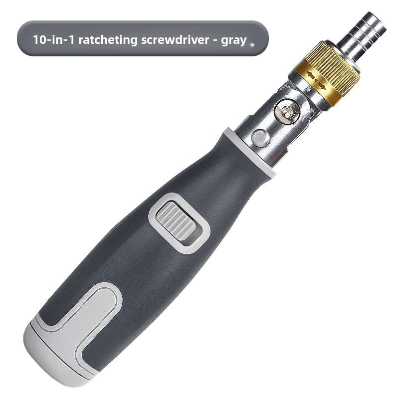 Household Portable 10-in-1 Hidden Bit Multi-Angle Ratchet Corner Screwdriver Set Multi-Functional Screwdriver