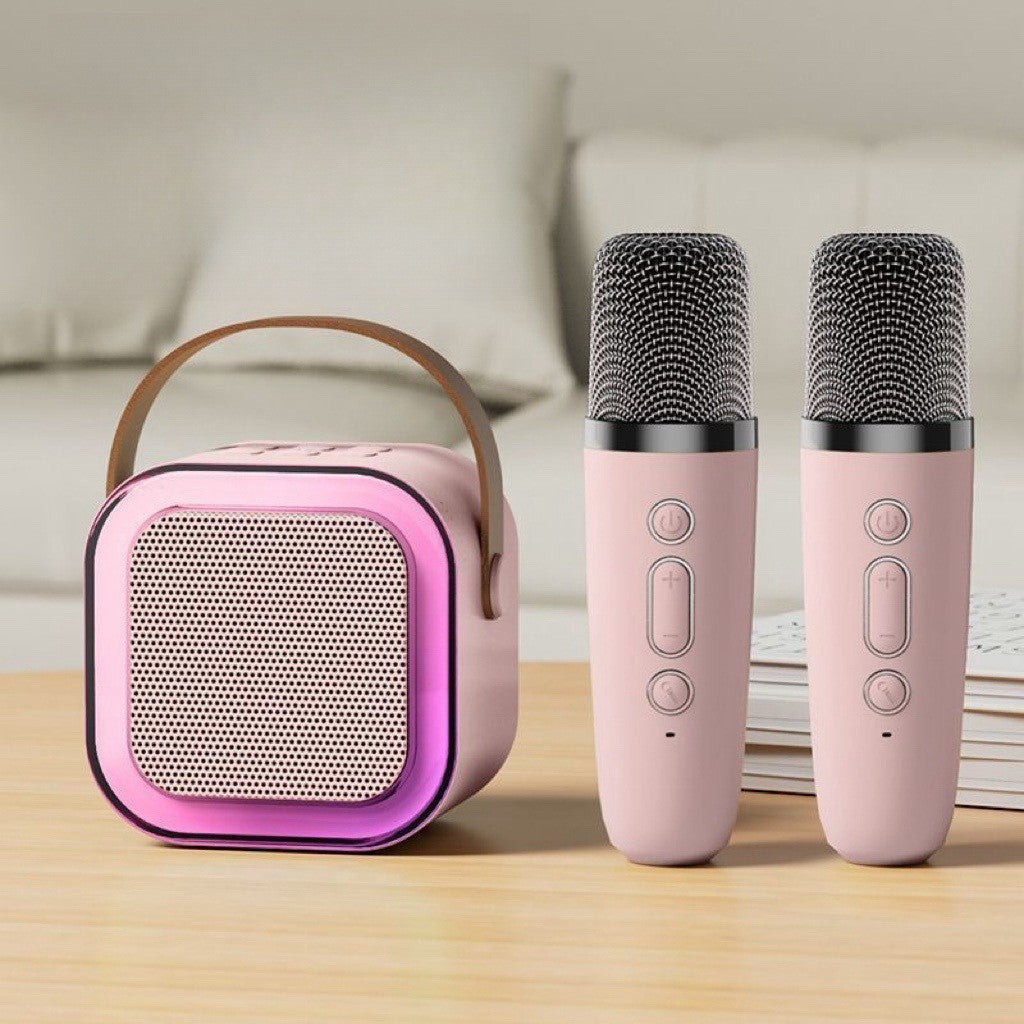 Přenosný Bluetooth reproduktor s karaoke mikrofonem= 