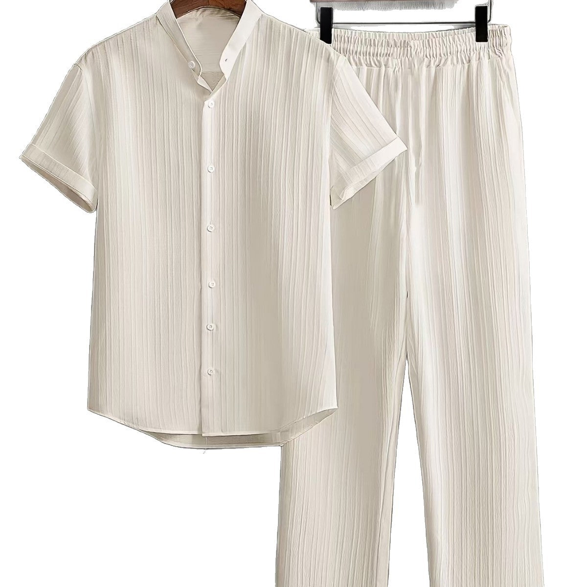 Men's casual short-sleeved suit set (two pieces)