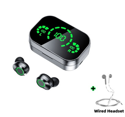 Bezdrátová sluchátka YD03 s technologií Bluetooth TWS, velkoplošná inteligentní digitální obrazovka, dýchací světlo do uší